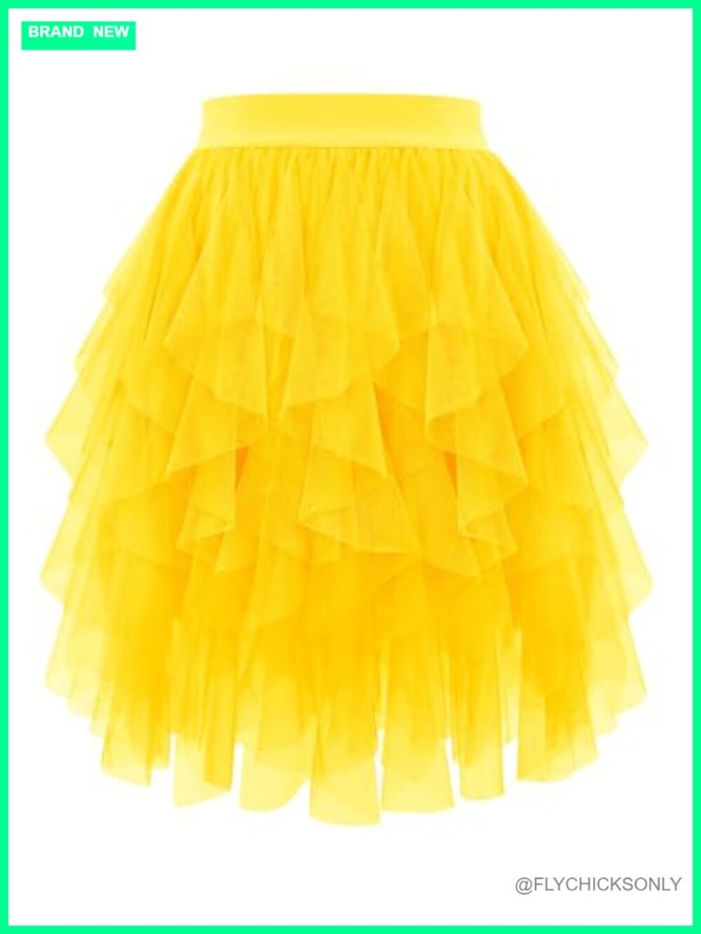 Tulle Skirt Women A-Line High-Low Hem Tutu